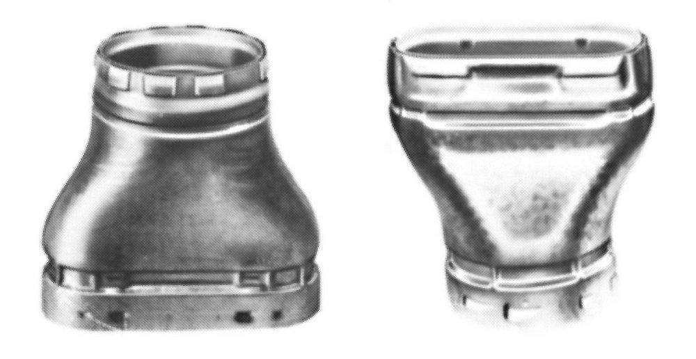 American Metal Products 6-7/8 in. Vent Adapter Aluminum and Zinc Coated Steel 18 ga 