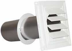 3 x 6 in. White Louvered Hood