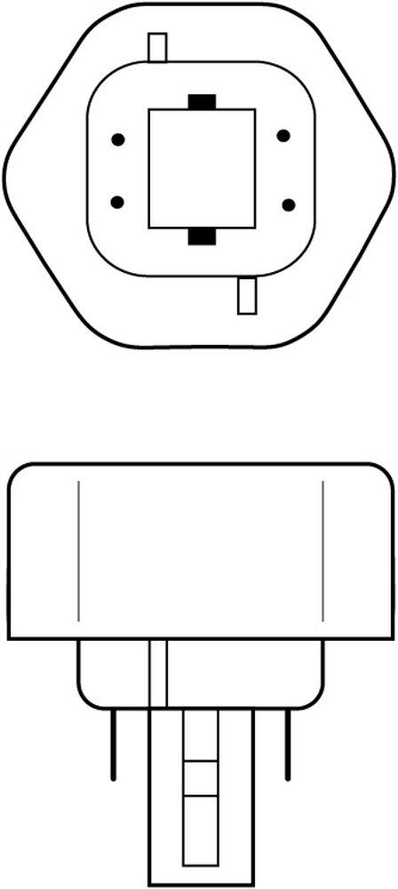 Sylvania T4 Compact Fluorescent Light Bulb with GX24q-2 Base 
