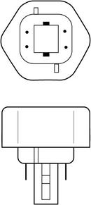 Sylvania T4 Compact Fluorescent Light Bulb with GX24q-2 Base 