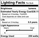 SATCO Red R40 Dimmable Incandescent Light Bulb with Medium Base 