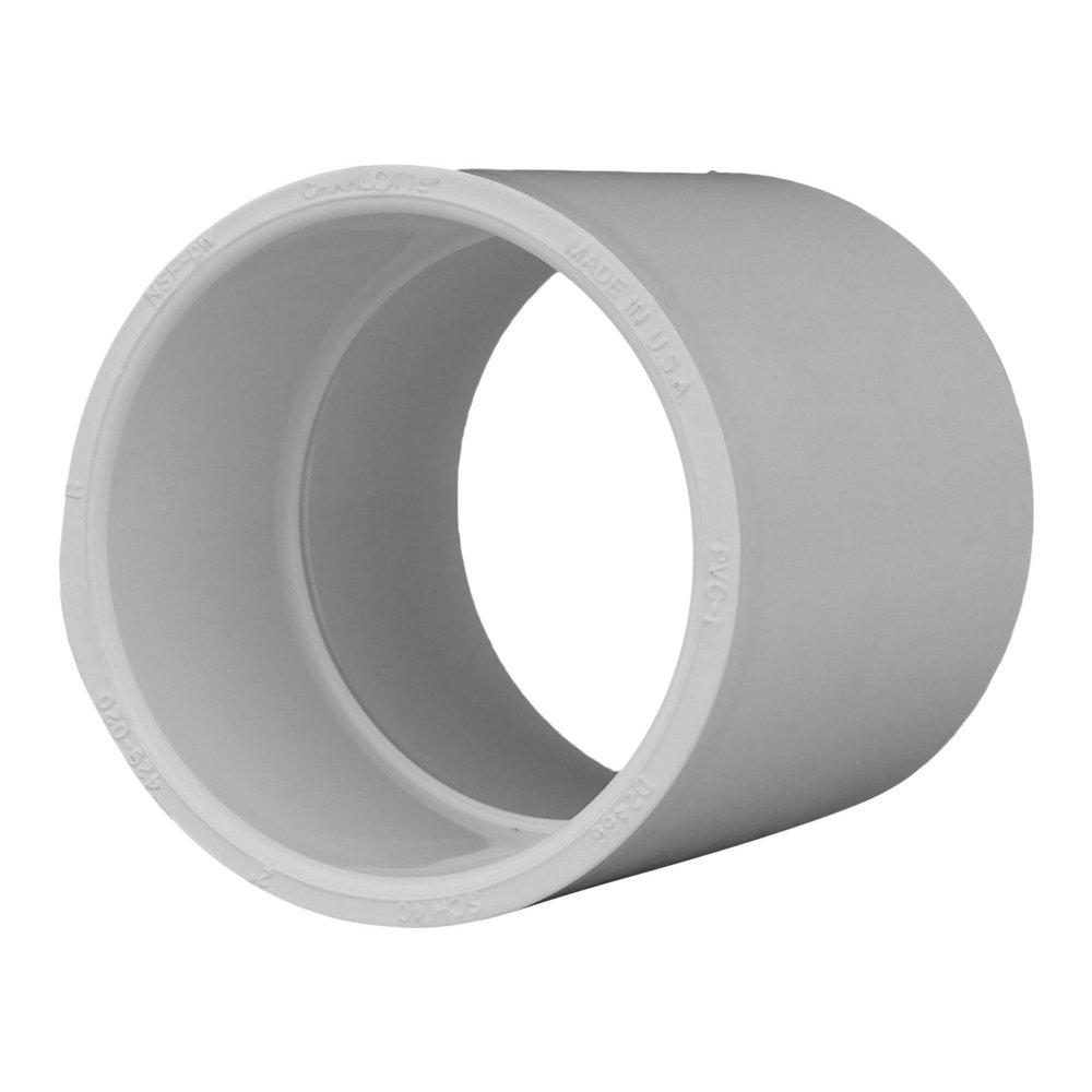 White PVC Schedule 40 Coupling 