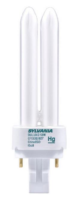 13W T4 Compact Fluorescent Light with GX23-2 Base 2700 Kelvin Bulb