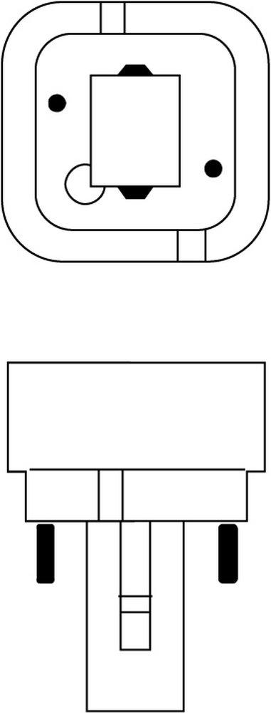 Sylvania T4 Compact Fluorescent Light Bulb with G24d-2 Base 