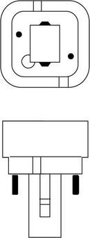 Sylvania Cool White T4 Compact Fluorescent Light Bulb with G24d-2 Base 