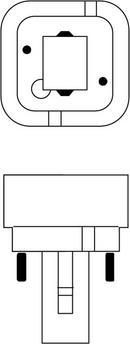 Sylvania White T4 Compact Fluorescent Light Bulb with G24d-3 Base 