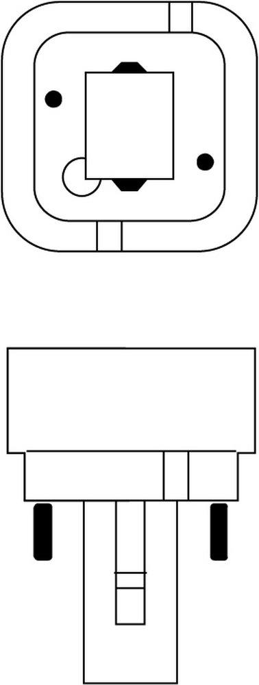 Sylvania T4 Compact Fluorescent Light Bulb with G24d-3 Base 