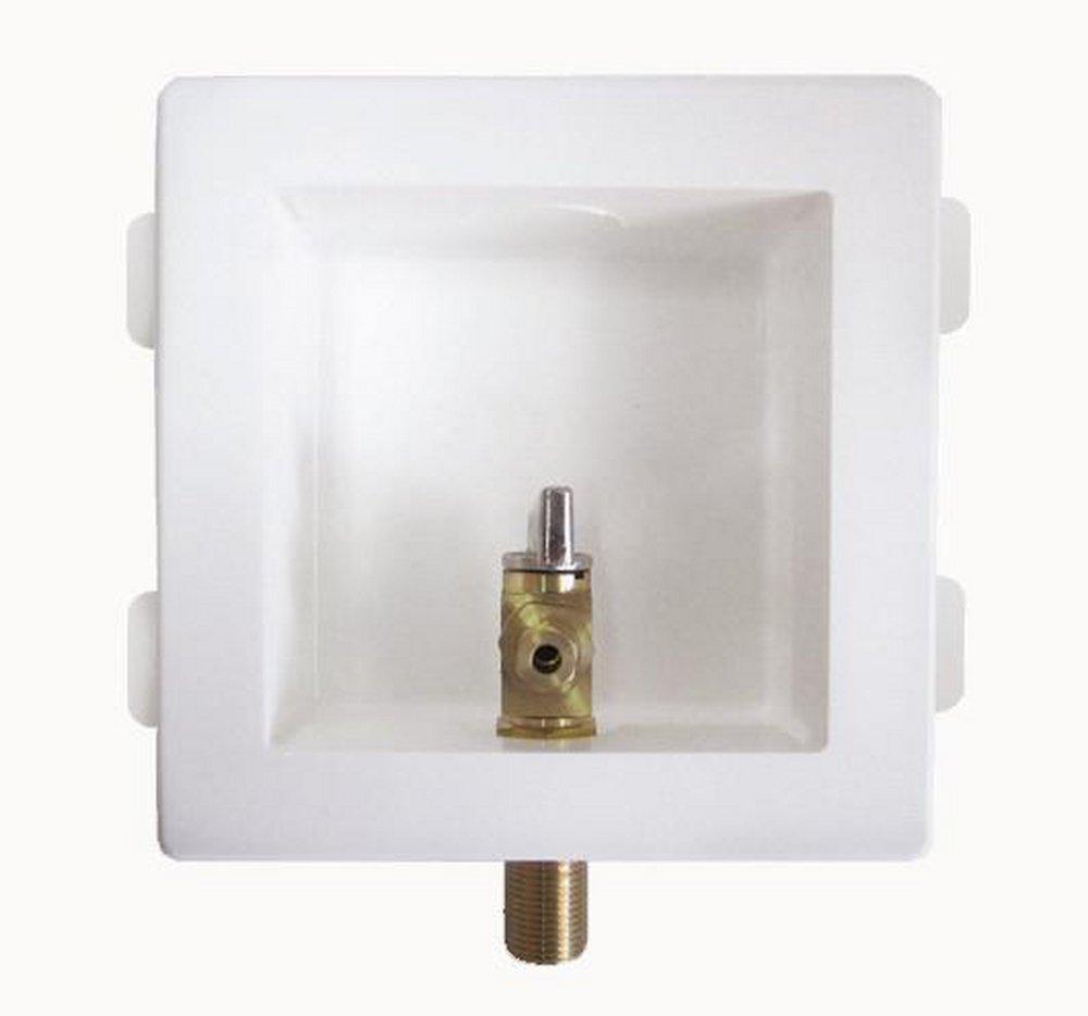 LSP Products Group White PVC Icemaker Box Less Valve in White 