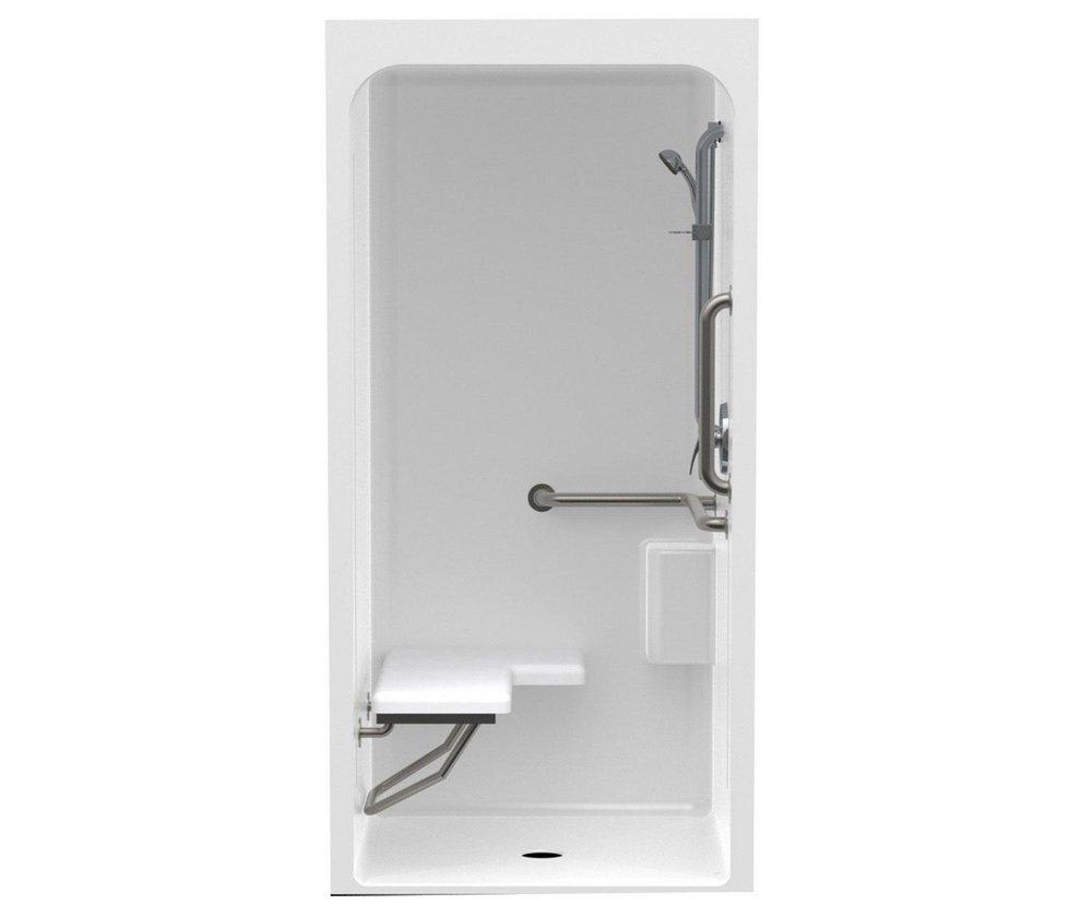 Aquatic White 36 x 36 in. ADA Shower with Right Hand Seat 