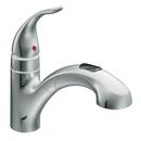 Single Handle Pull Out Kitchen Faucet in Polished Chrome