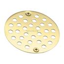4 in. Shower Strainer in Polished Brass