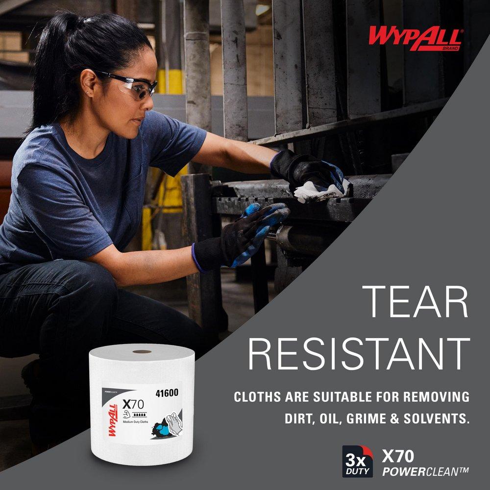 WypAll&reg; White 12-1/2 in. Jumbo Roll Wipes in White 