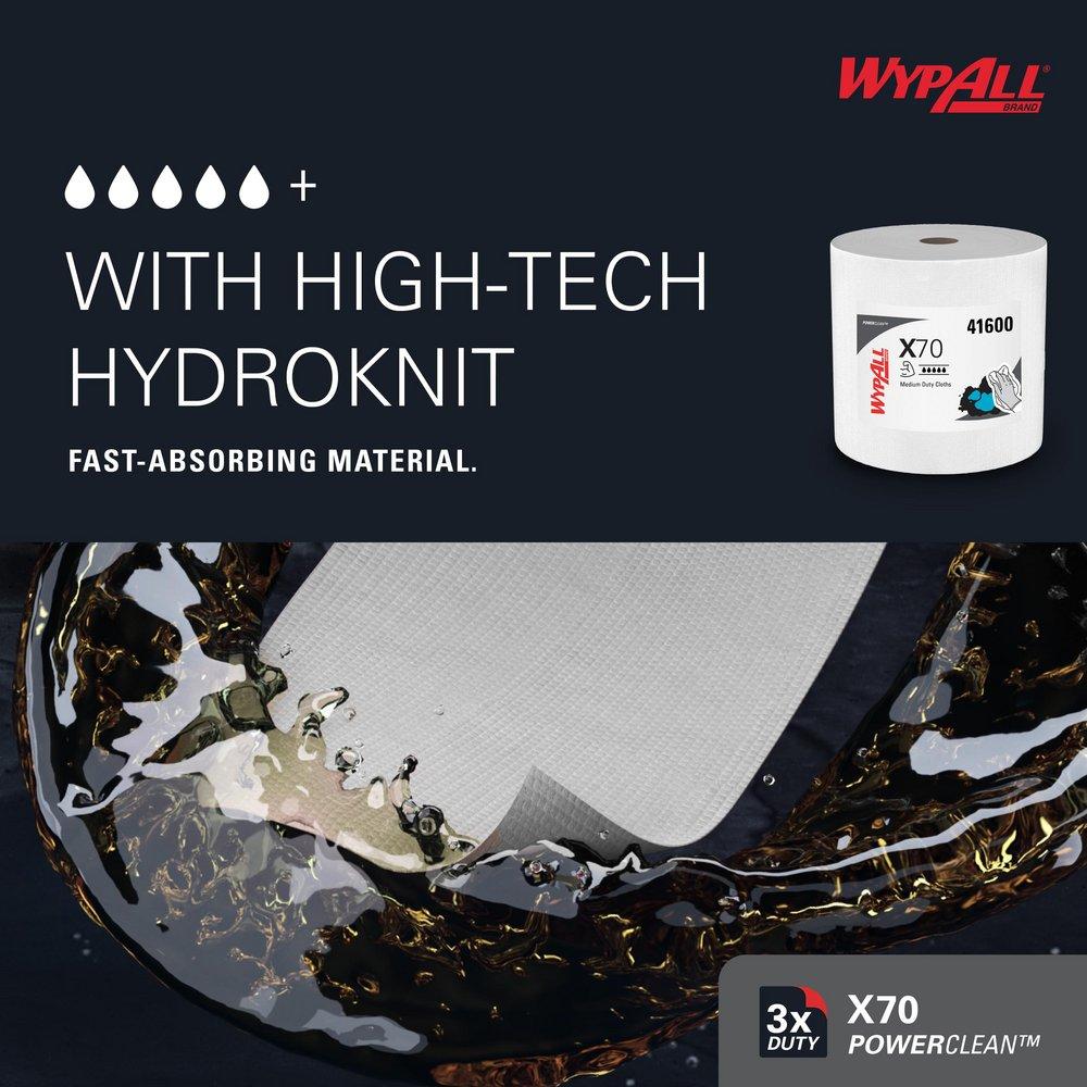 WypAll&reg; White 12-1/2 in. Jumbo Roll Wipes in White 