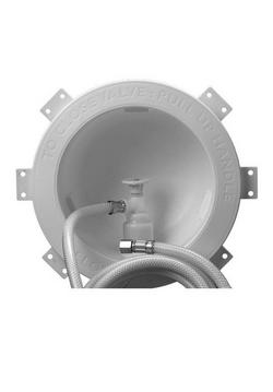 Round Ice Maker with Hose and CPVC Stub in White