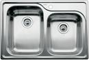 1-Hole 2-Bowl Drop-In Stainless Steel Kitchen Sink in Polished Satin