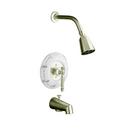 Pressure Balancing Bath and Shower Faucet Trim in Vibrant Brushed Nickel