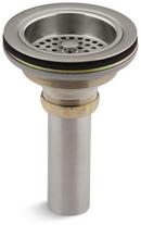 Brass Basket Strainer with Tailpiece in Vibrant® Brushed Nickel