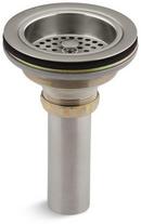 KOHLER Vibrant&reg; Brushed Nickel Brass Basket Strainer with Tailpiece 