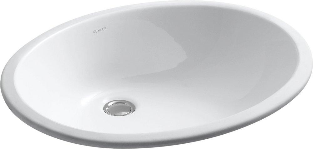 KOHLER White 1-Bowl Vitreous China Undermount Lavatory Sink 