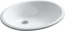 KOHLER White 1-Bowl Vitreous China Undermount Lavatory Sink 