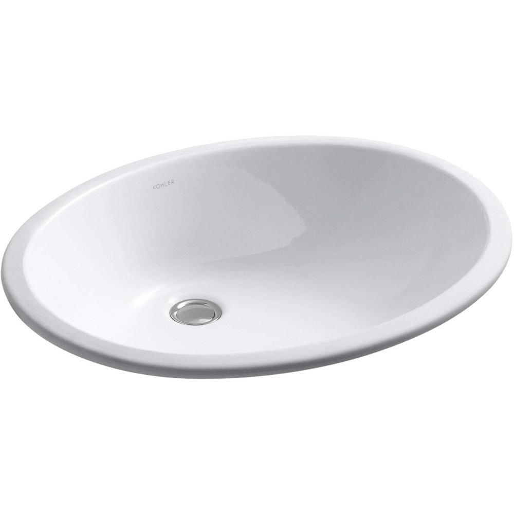 KOHLER White 1-Bowl Vitreous China Undermount Lavatory Sink 