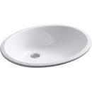 KOHLER White 1-Bowl Vitreous China Undermount Lavatory Sink 
