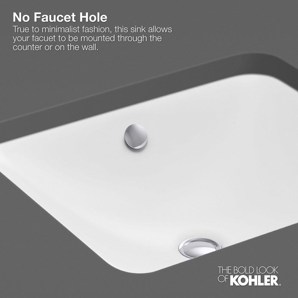 KOHLER White 1-Bowl Vitreous China Undermount Lavatory Sink 