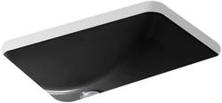 20-7/8 in. Undermount Rectangular Vitreous China Bathroom Sink in Black Black&trade;