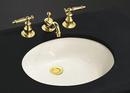19-1/4 x 16-1/4 in. Oval Dual Mount Bathroom Sink in Biscuit