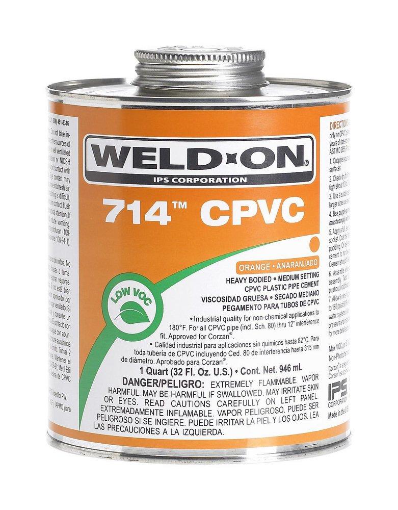 Weld-On&reg; Regular Set Plastic Orange Pipe Cement 