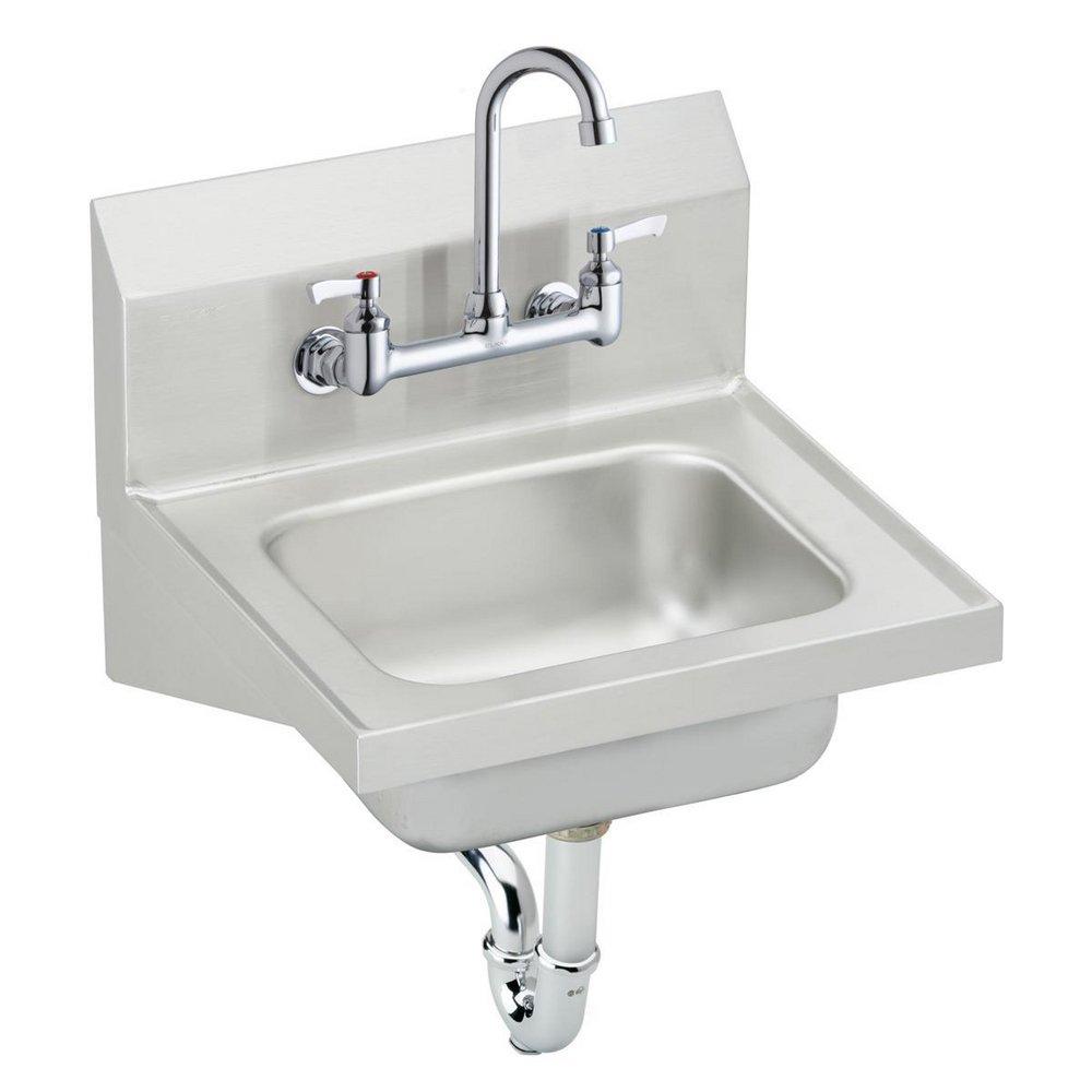 Elkay Buffed Satin 17 x 16 in. Stainless Steel Hand Wash Sink Only 