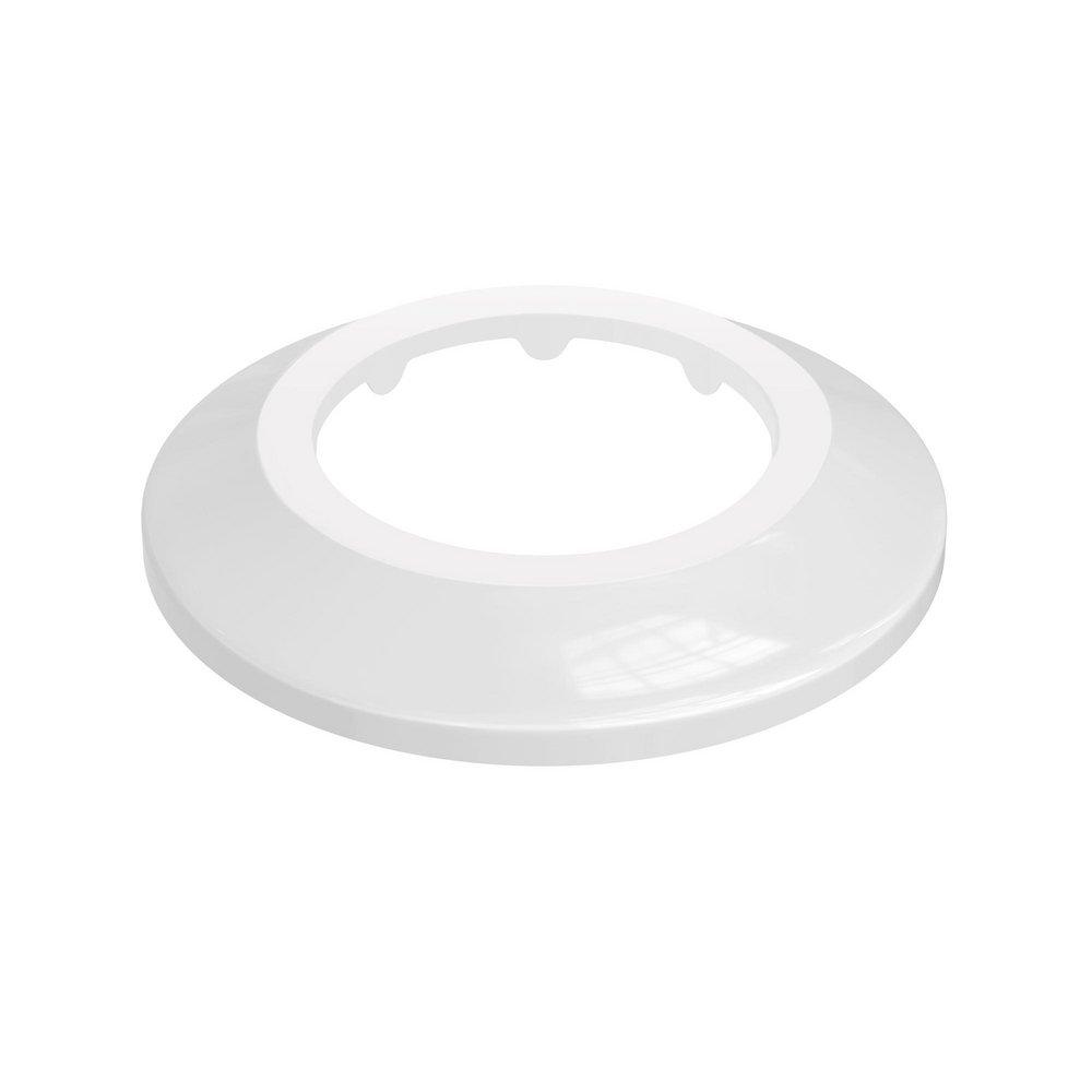 Jones Stephens White 1-1/2 in. Polyethylene Shallow Flange Box Escutcheon 