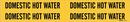 Brady Worldwide Black 1-1/8 x 7 in. Vinyl Domestic Hot Water Pipe Marker 