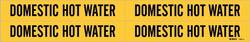 1-1/8 x 7 in. Vinyl Domestic Hot Water Pipe Marker in Black|Yellow