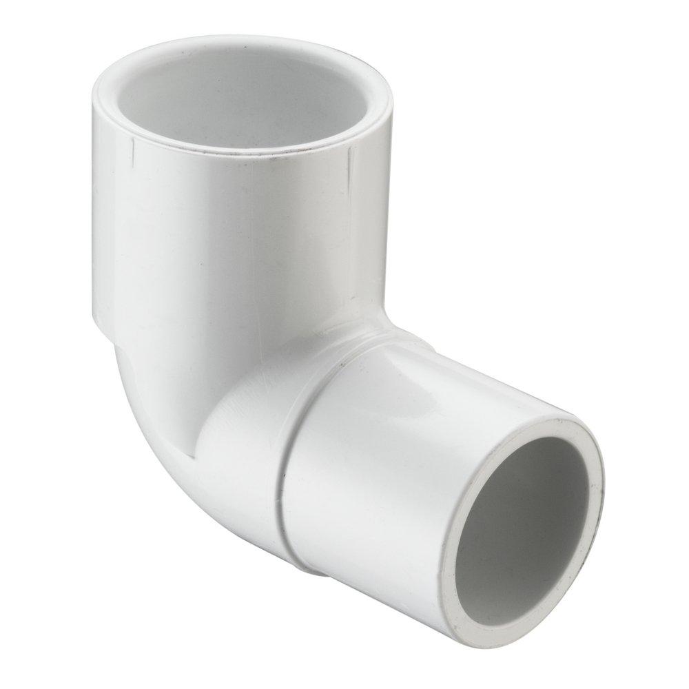 White Spigot x Socket Straight and Street Schedule 40 PVC 90 Degree Elbow 