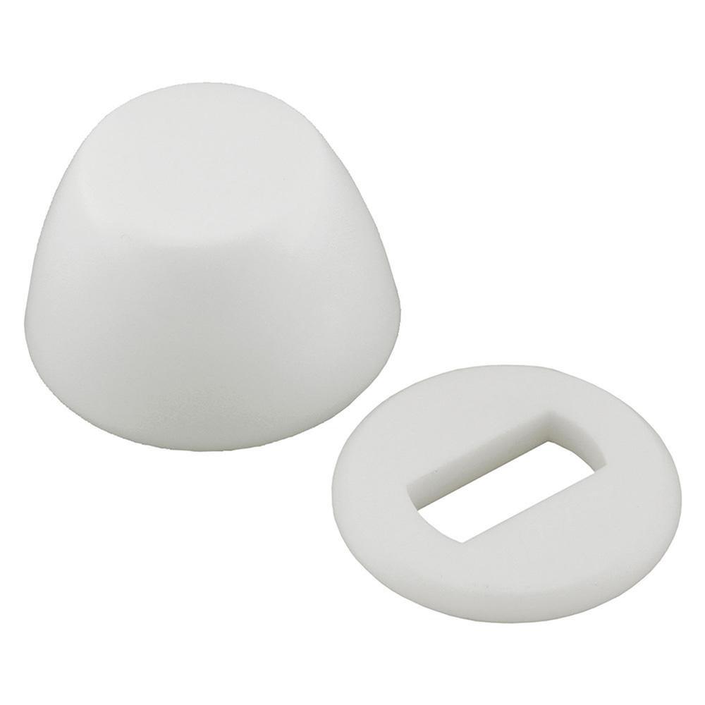 Jones Stephens White Bolt Cap and Washer Pair 
