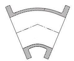 Tyler Union Flanged Ductile Iron C110 Full Body 45 Degree Bend 