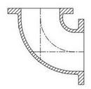 Tyler Union Flanged Ductile Iron C110 Full Body 90 Degree Bend Base 