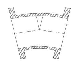 3 in. Flanged Straight Prime Coated Ductile Iron C110 Full Body 22-1/2 Degree Bend