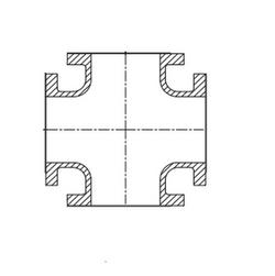 8 in. Flanged Ductile Iron C110 Full Body Cross