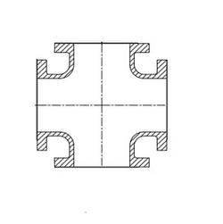 8 in. Flanged Ductile Iron C110 Full Body Cross