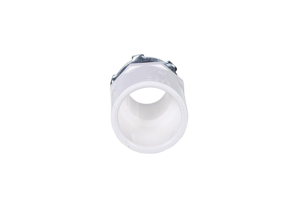 DiversiTech&reg; White Slip Condensate Drain Pan Fitting Plastic 