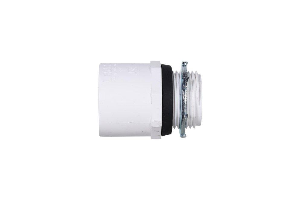 DiversiTech&reg; White Slip Condensate Drain Pan Fitting Plastic 