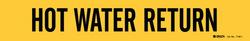 2-1/4 x 14 in. Vinyl Hot Water Return Pipe Marker in Black|Yellow