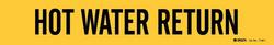 2-1/4 x 14 in. Vinyl Hot Water Return Pipe Marker in Black|Yellow