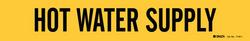 2-1/4 x 14 in. Vinyl Hot Water Supply Pipe Marker in Black|Yellow