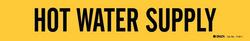 2-1/4 x 14 in. Vinyl Hot Water Supply Pipe Marker in Black|Yellow