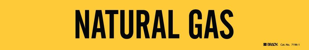 Brady Worldwide Black/Yellow 2-1/4 x 14 in. Vinyl Natural Gas Pipe Marker 
