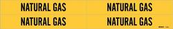 1-1/8 x 7 in. Vinyl Natural Gas Pipe Marker in Black|Yellow
