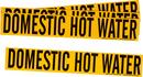 2-1/4 x 14 in. Vinyl Domestic Hot Water Pipe Marker in Black|Yellow